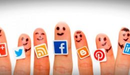 BAM Agency Close-up of fingers with happy faces drawn on them, each clutching icons of social media platforms like YouTube, Tumblr, and Instagram. This playful portrayal highlights the digital playground where millennials engage, creating vibrant brand communities through savvy marketing tactics. BAM Agency