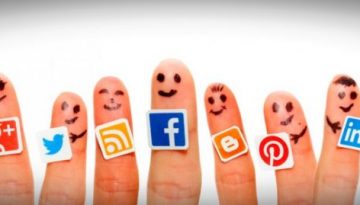 BAM Agency Close-up of fingers with happy faces drawn on them, each clutching icons of social media platforms like YouTube, Tumblr, and Instagram. This playful portrayal highlights the digital playground where millennials engage, creating vibrant brand communities through savvy marketing tactics. BAM Agency